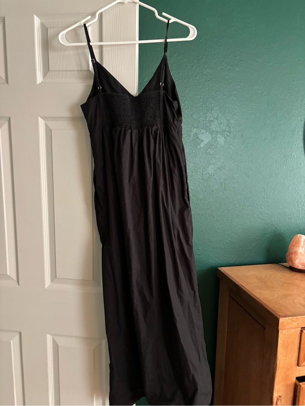 Quince Black Spaghetti-Strap Maxi Dress
